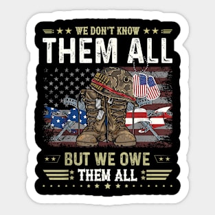 We Owe Them All Partiotic Veterans Day Memorial Day Sticker